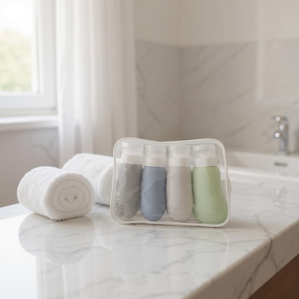 Portable Travel Bottles (4 Pack) for Toiletries