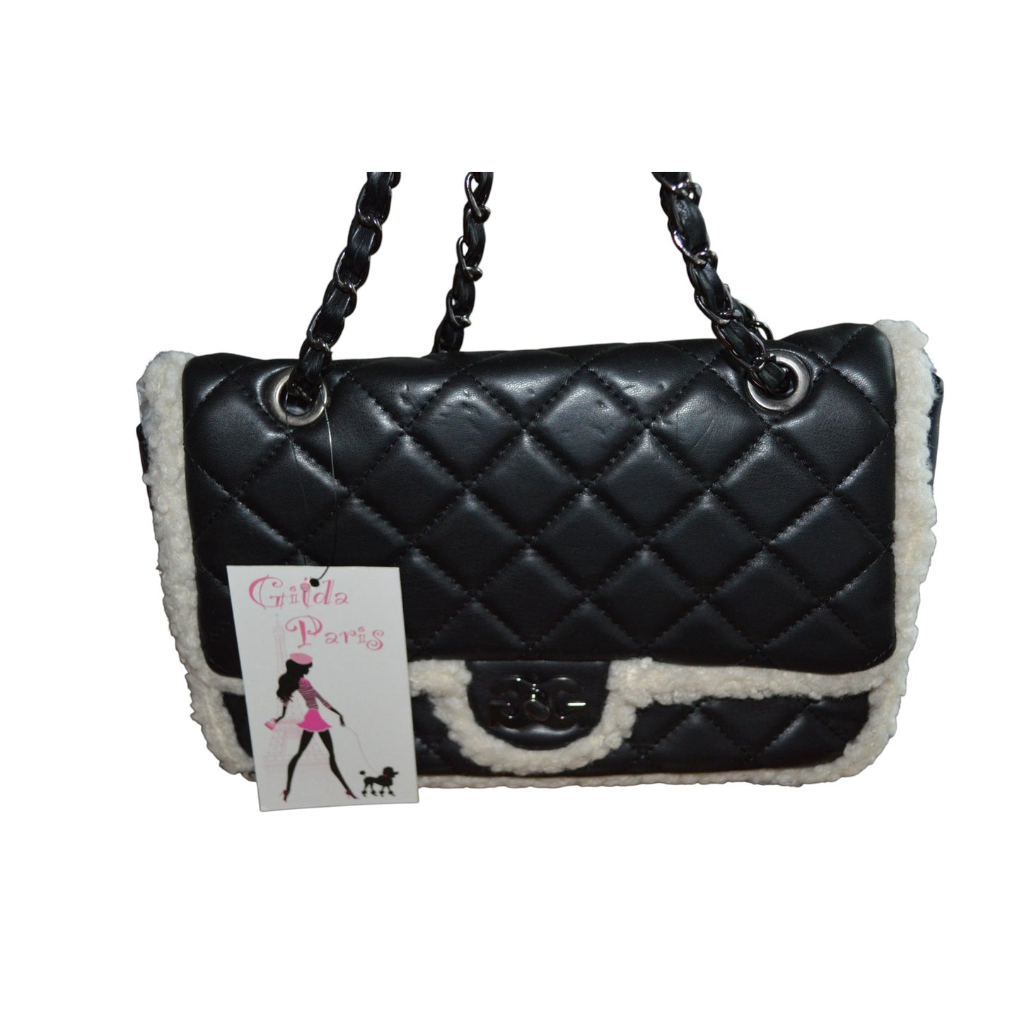 Gilda Paris Women's Quilted Shoulder/Crossbody Chain Bag