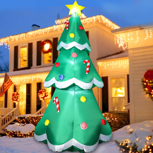 10 FT Christmas Inflatable Santa Claus Outdoor Decor for Yard, Giant Blow up Santa Decoration with Big Gift Bag, Built-in LED Lights for Garden Lawn Home Indoor Winter Holiday Party IP44 Weatherproof