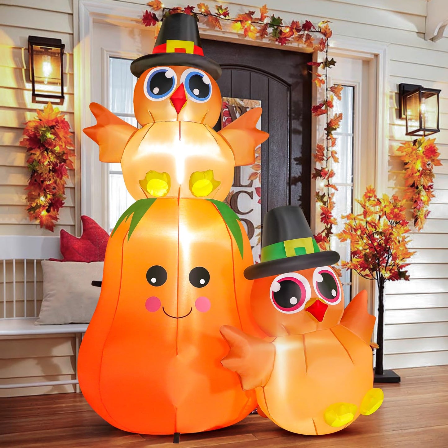 10 FT Christmas Inflatable Santa Claus Outdoor Decor for Yard, Giant Blow up Santa Decoration with Big Gift Bag, Built-in LED Lights for Garden Lawn Home Indoor Winter Holiday Party IP44 Weatherproof