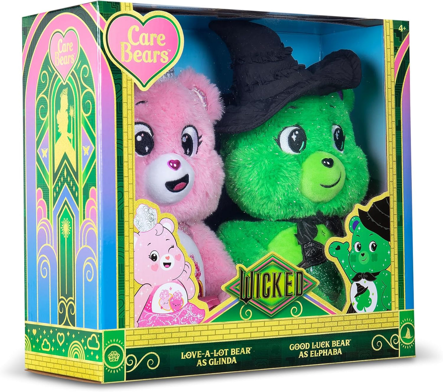 Care Bears - x Wicked 2-Pack - Love-a-Lot Bear as Glinda & Good Luck Bear as Elphaba