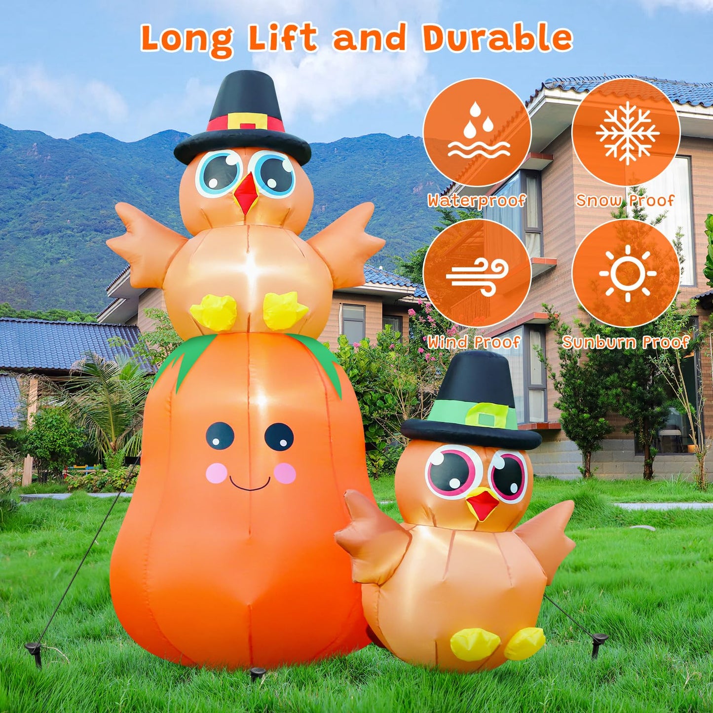 10 FT Christmas Inflatable Santa Claus Outdoor Decor for Yard, Giant Blow up Santa Decoration with Big Gift Bag, Built-in LED Lights for Garden Lawn Home Indoor Winter Holiday Party IP44 Weatherproof