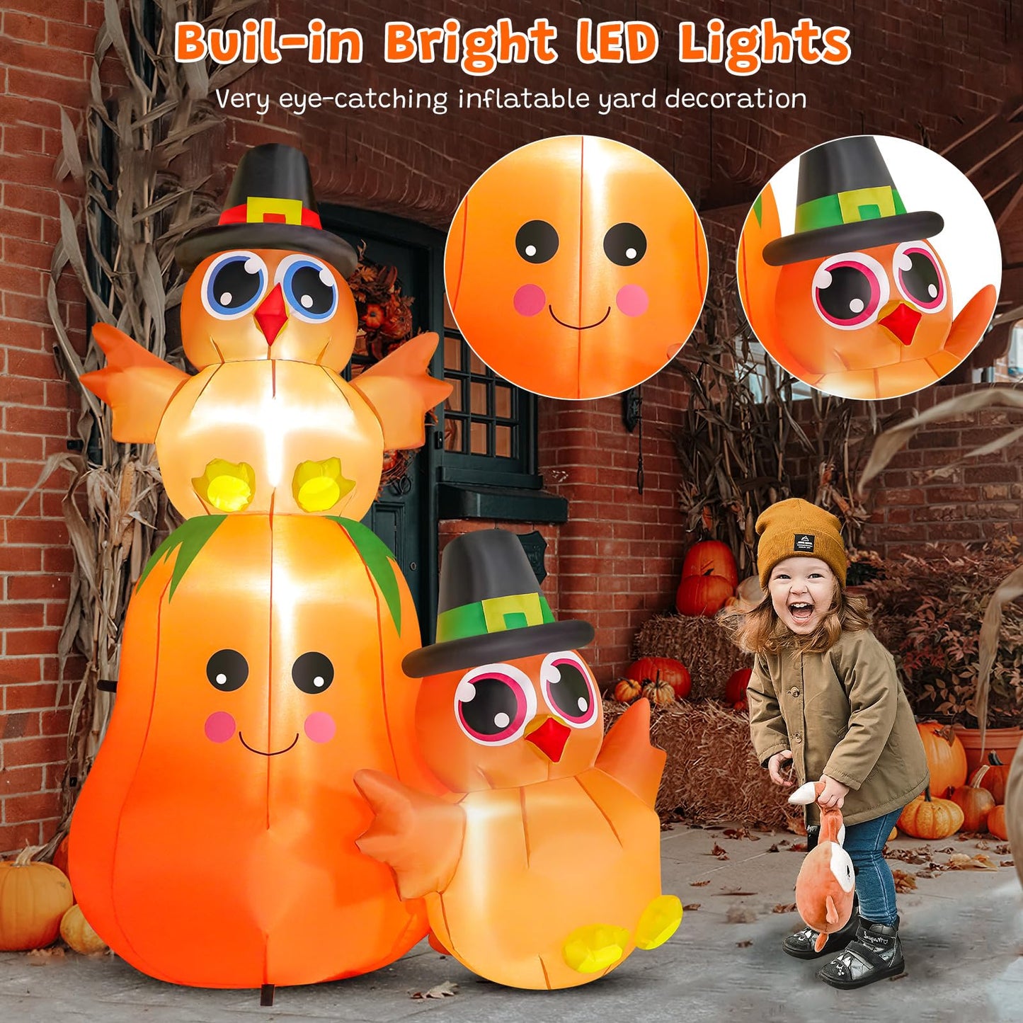 10 FT Christmas Inflatable Santa Claus Outdoor Decor for Yard, Giant Blow up Santa Decoration with Big Gift Bag, Built-in LED Lights for Garden Lawn Home Indoor Winter Holiday Party IP44 Weatherproof