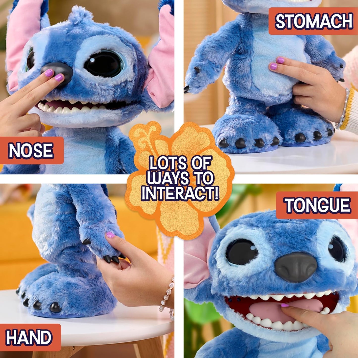 Just Play Disney Stitch Ultimate Interactive 17" Plush Toy, 100+ Sounds & Reactions, Inspired by Disney’s Live-Action Lilo & Stitch Film, New Movie Toy for Fans, Girls, Boys, Kids 3 and Up