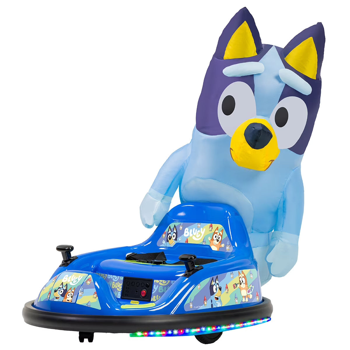 Bluey 6V ImaginAir kids Ride-On Bumper Car with Inflatable Character