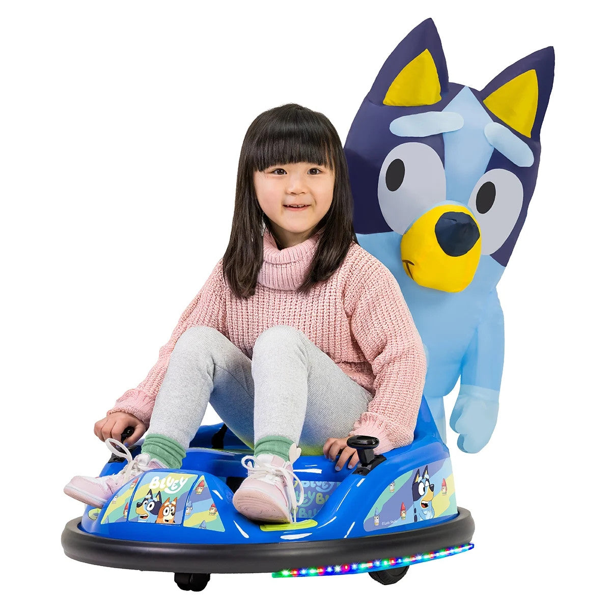 Bluey 6V ImaginAir kids Ride-On Bumper Car with Inflatable Character