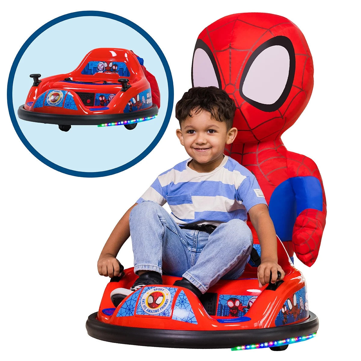 Spidey 6V ImaginAir Ride-On Bumper Car with Inflatable Character