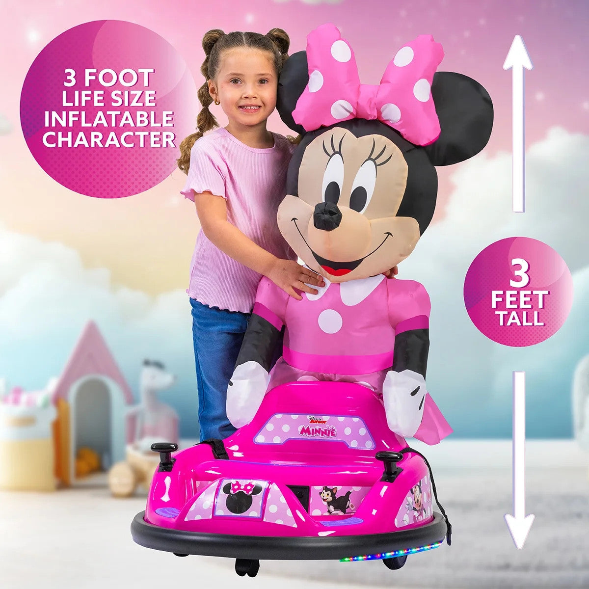 Minnie Mouse® 6V ImaginAir Ride On Bumper Car with Inflatable Character